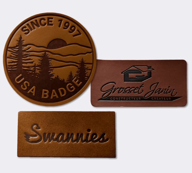 Faux Leather badges